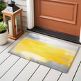 thumbnail image 4 of 2x3 Ft Entryway Area Rug, Yellow Gray Kitchen Rug Runner Washable Floor Mat, Contemporary Oil Painted Abstract Art Non Slip Indoor Door Mat Throw Carpet for Bathroom Living Room Bedroom, 4 of 8
