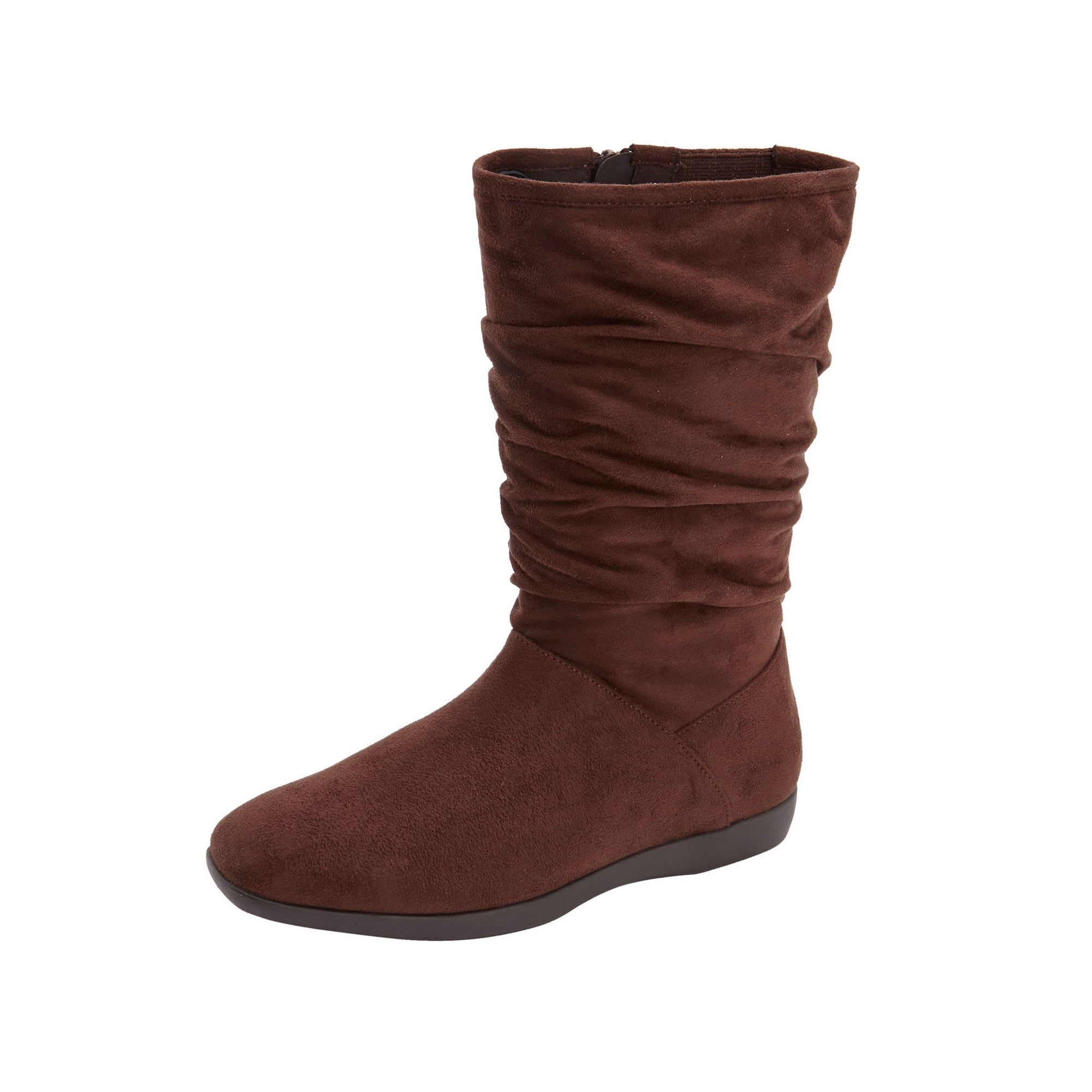 Comfortview Aneela Wide Calf Slouch Boot Mid Calf Winter Shoes