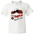 thumbnail image 3 of Inktastic My Papa Loves Me with Cute Ladybugs Youth T-Shirt, 3 of 5