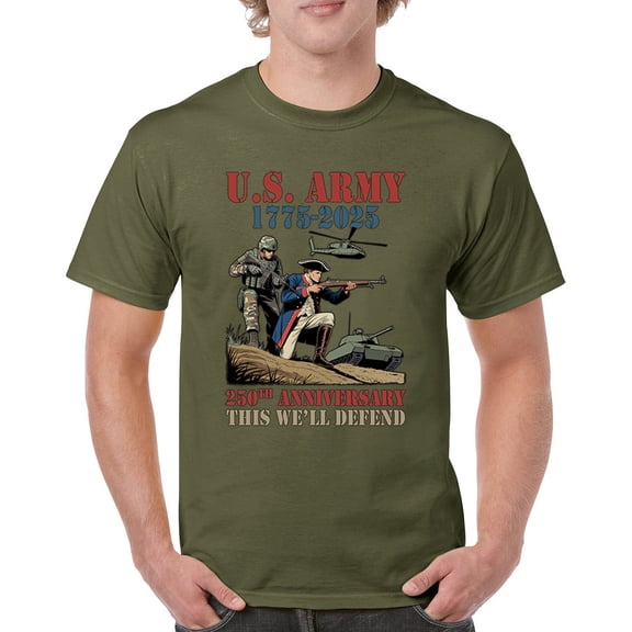 US Army 250 Anniversary T-shirt Military Veteran DD 214 Patriotic Men's Tee