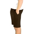 thumbnail image 3 of Mato & Hash Mens 100%  Drawstring Cotton Gym Shorts With Pockets - Brown CA6000 L, 3 of 3