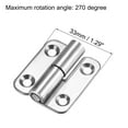 thumbnail image 2 of Unique Bargains Lift Off Hinge Right Mini Stainless Steel Hinge Slip Joint Small Flag Hinges 37mm Long 33mm, 2 of 5