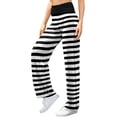 thumbnail image 5 of Womens Loose Wide Leg High Waisted Pants Print Flowy Comfy Yoga Sweatpants Sports Lounge Pants with Pockets, 5 of 8