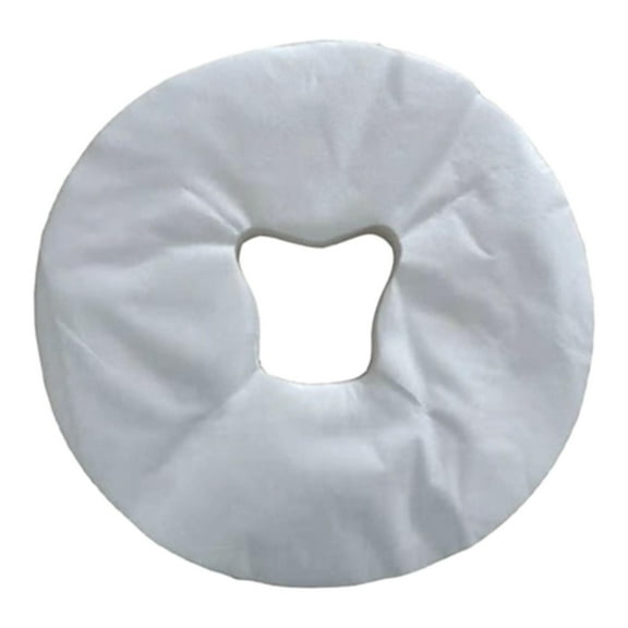 yotijay 100Pcs Disposable Face Cradle Covers Face Rest Covers for SPA Massage Chairs Round 29.5x29.5cm
