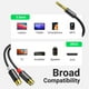 thumbnail image 4 of Cable RCA a auxiliar UGREEN de 3,5 mm macho a 2 RCA hembra, 20 cm, gris, 4 of 8