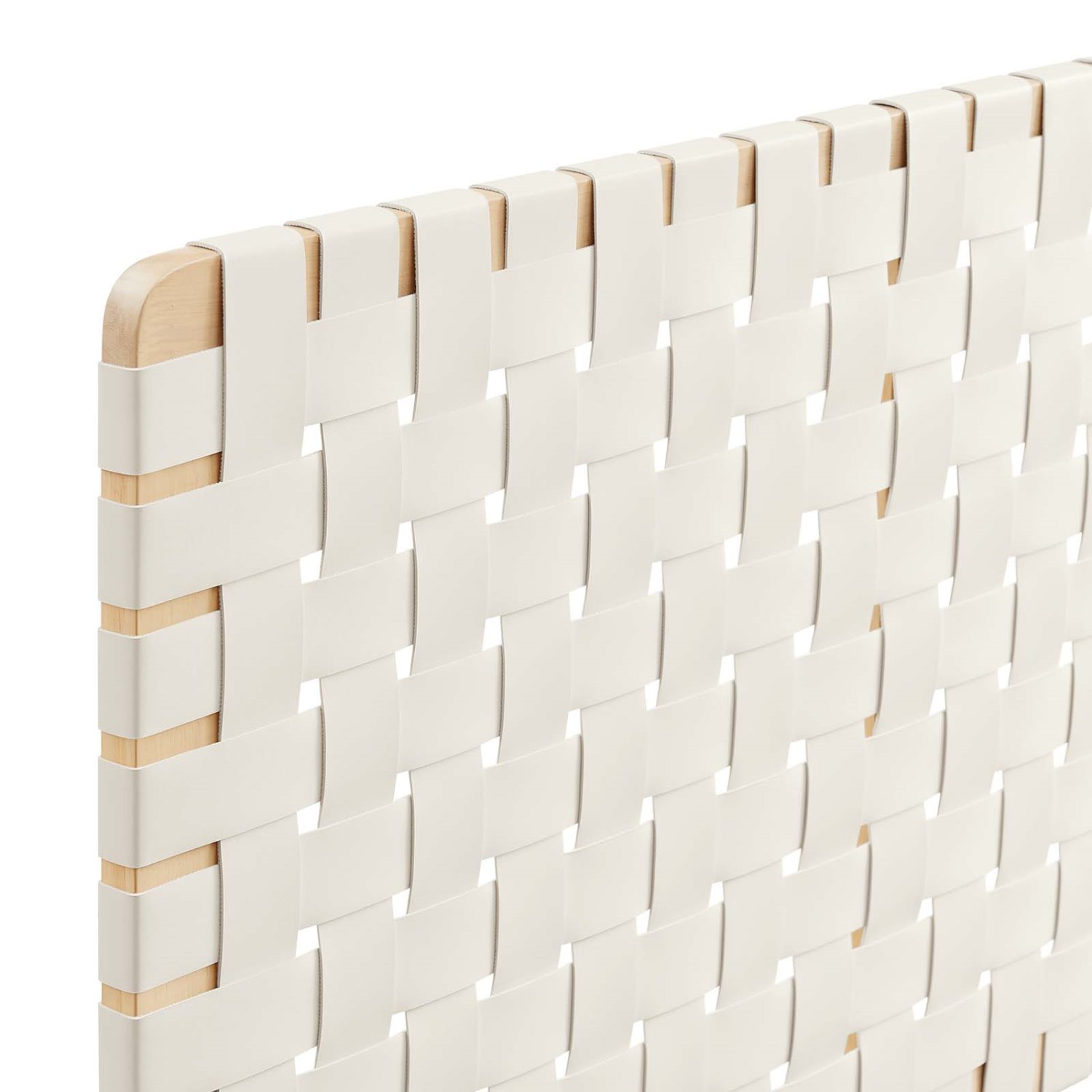 Headboard, Full Size, Natural Beige, Vegan Leather, Bedroom, Modern Contemporary HB36752