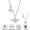 silver, variant on 925 Sterling Silver Dance Necklace for Women, Sparkling Gift for Her, 1 Carat Moissanite Apricot Leaf Pendant 18K Gold Plating Diamond Floating Necklace for Anniversary Christmas Valentines