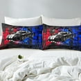 thumbnail image 4 of Erosebridal Racing Car Bed Sheets Set Queen Size,Geometric Buffalo Bedding Sets Queen Size,Blue Purple Bed Sheets Queen,Lightweight Car Room Decoration,4-Piece, 4 of 7