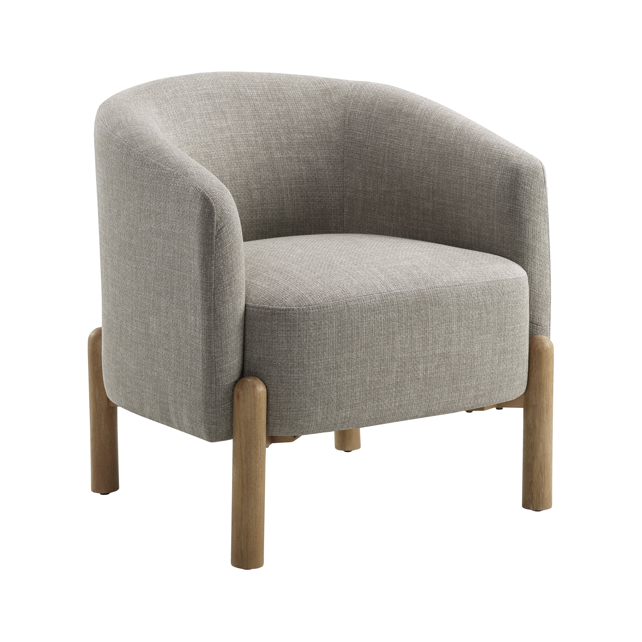 OakvillePark Westbright Textured Fabric Barrel Accent Chair, Taupe