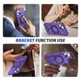 thumbnail image 5 of Armor Stand Case for iPhone 13,[Compatible with MagSafe] Military Shockproof Rugged Phone Case,Magnetic with Car Mount,Built in 360° Rotatable Ring Kickstand For iPhone 13,Purple, 5 of 8