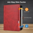 thumbnail image 5 of Flip Case for Apple iPad 11th 10th Generation 2025 2022 10.9", Pencil Holder Smart Cover Auto Sleep Wake Protective Documents Pocket Stand Snap Closure Case for iPad 11th 10th Gen 10.9 Inch, Red, 5 of 7