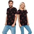 thumbnail image 5 of CUZIBR Unisex Valentine Funny Shirt Round Neck Short Sleeve T-Shirt Couples Matching Tee Diy Graphic Print Loose Fashionable Tops For Women Streetwear,Black,XXL, 5 of 9