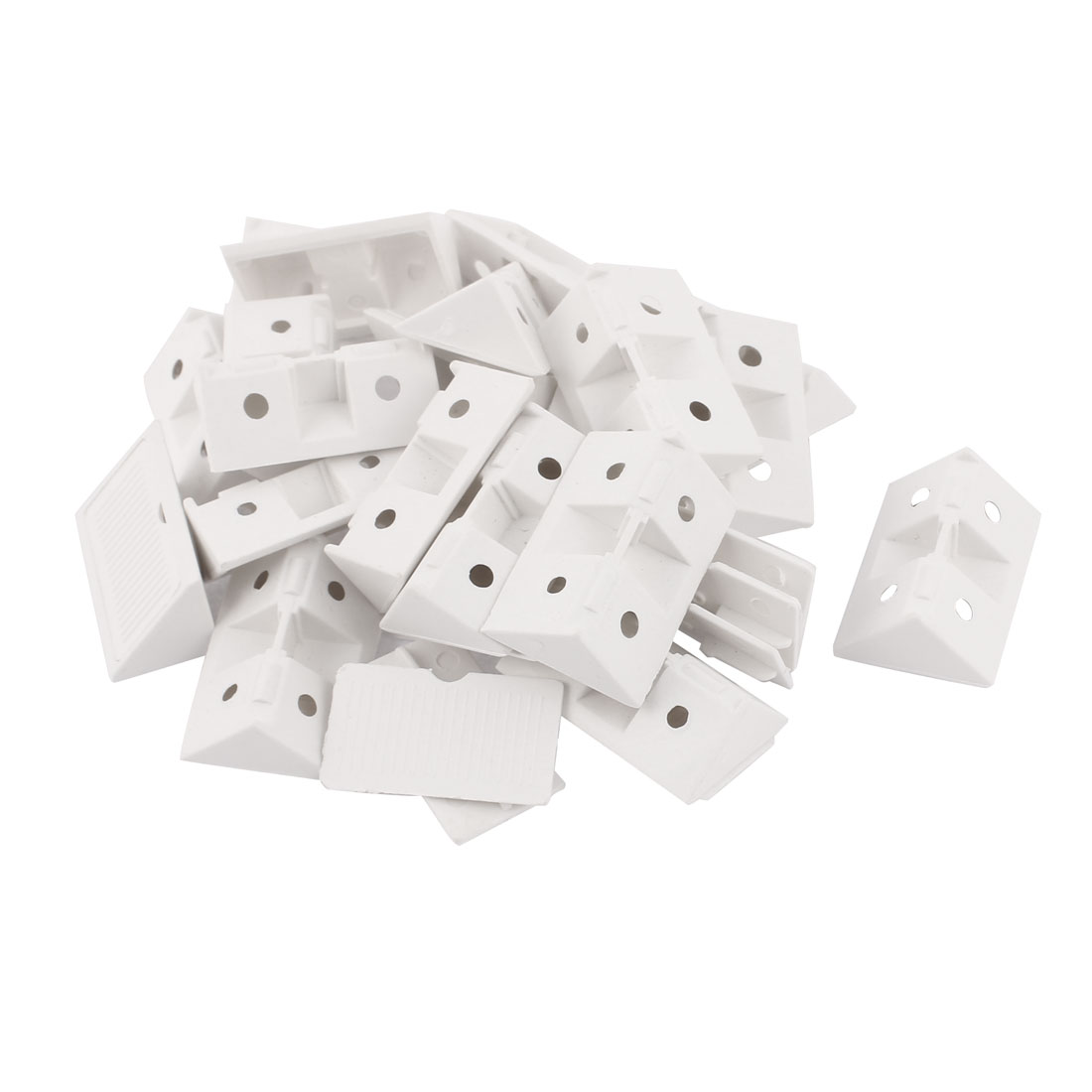 Unique Bargains Plastic Shelf Corner Brace Joint Bracket White