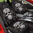 thumbnail image 4 of Chririnla Car Seat Covers for Men Women Gray Boho Sugar Skull Pattern Front Seat Protector Cover Waterproof Full Set of 2pc Universal Size for Car, Truck or SUVs, 4 of 7