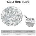 thumbnail image 6 of Stretchable Bohemian Floral Table Cover with Elastic Hem - Colorful Round Tablecloth for Indoor Outdoor - Fits 52-56 Inch, 6 of 7