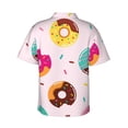 thumbnail image 3 of Haiem Donut Printed Hawaiian Shirt for Men - Men’s Casual Beach Summer Shirts - Stretch Fabric with Modern Fit-Small, 3 of 9
