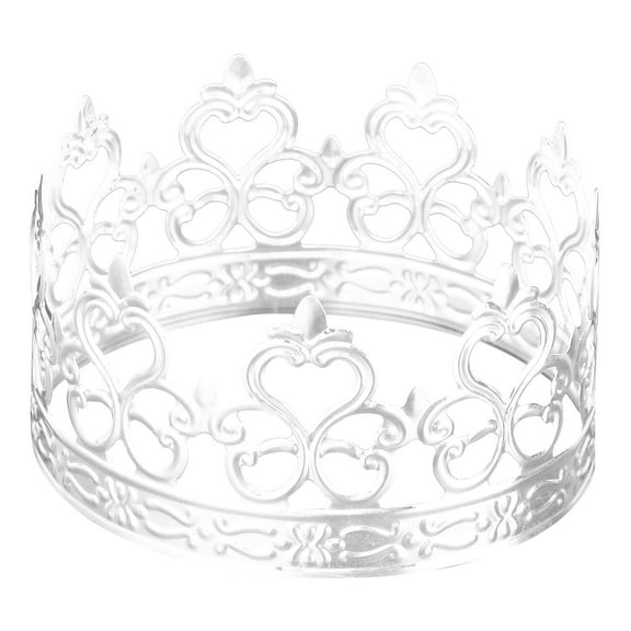 LABSERRON Metal Crown Cake Toppers 1Pc Premium Party Accessory for Girls Birthday 3.9x3.9x2in
