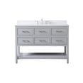 thumbnail image 3 of 48 inch single bathroom vanity in gray with backsplash, 3 of 8