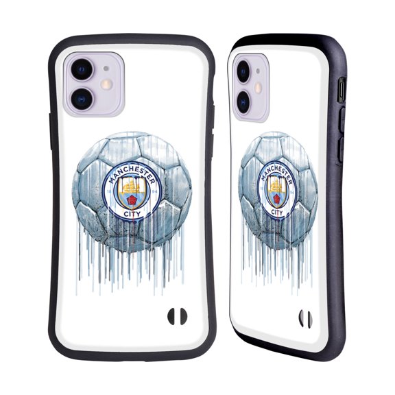 Head Case Designs Officially Licensed Manchester City Man City FC Drip Art Logo Hybrid Case Compatible with Apple iPhone 11