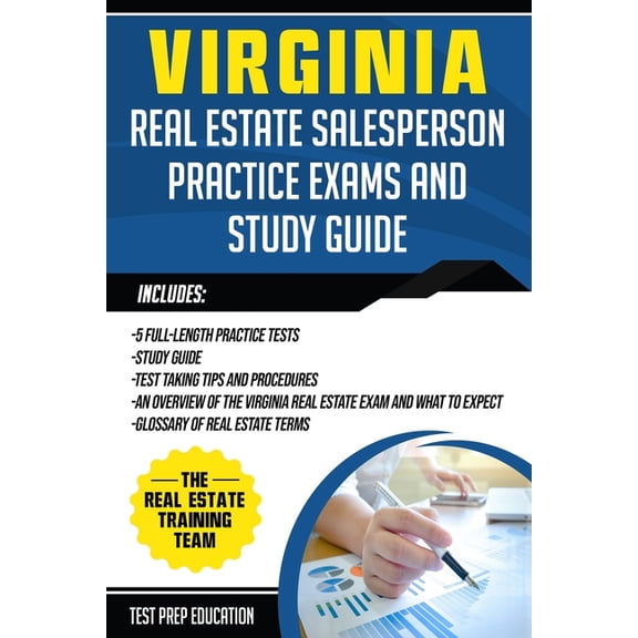 Virginia Real Estate Salesperson Practice Exams and Study Guide (Paperback)
