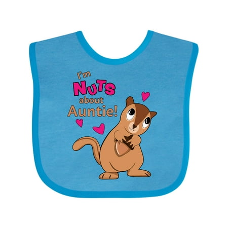 

Inktastic I m Nuts About Auntie Boys or Girls Baby Bib