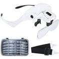 thumbnail image 1 of Lupas con luz, lupa de diadema con LED para trabajo cercano, 5 lentes reemplazables: 1.0X, 1.5X, 2.0X, 2.5X, 3.5X, 1 of 5