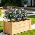 thumbnail image 6 of MMJ Artificial Camellia Eucalyptus Ground Stake Faux Plant for Garden Outdoor Landscape Decoration 17.7in, 6 of 6
