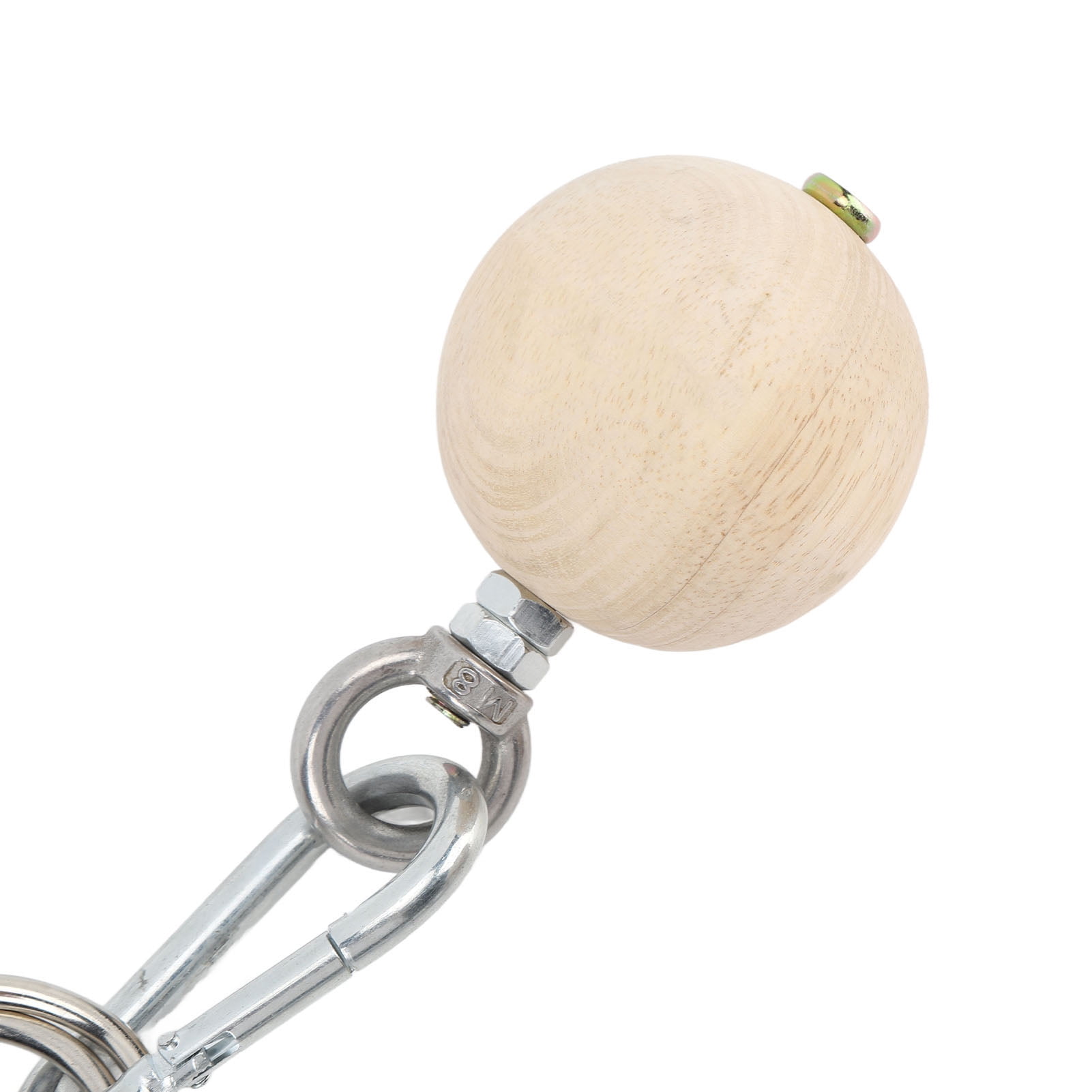 Nieyigj 2PCS Wood Pull Up Ball Climbing Holds with Stainless Steel Hooks Power Training Hand Grips 10.7oz Exercise Equipment for Health and Fitness Rock Climbing Bouldering