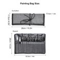 thumbnail image 2 of 24Pcs Painting Brush Set Nylon Wool Wooden Handle with Bag for Acrylic Watercolor PaintGray, 2 of 3