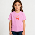 thumbnail image 2 of Girls Graphic Tees Strawberry Pink Bow Kids T Shirt Cute Summer 100% Cotton Short Sleeve Soft Tops 4-13Y, 2 of 5