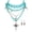 NK_10769_Tur, variant on Gothic Cross Layered Pearl Necklace Chunky Statement Stacked Necklace Y2K Silver Layered Necklace for Women (NK-10769)