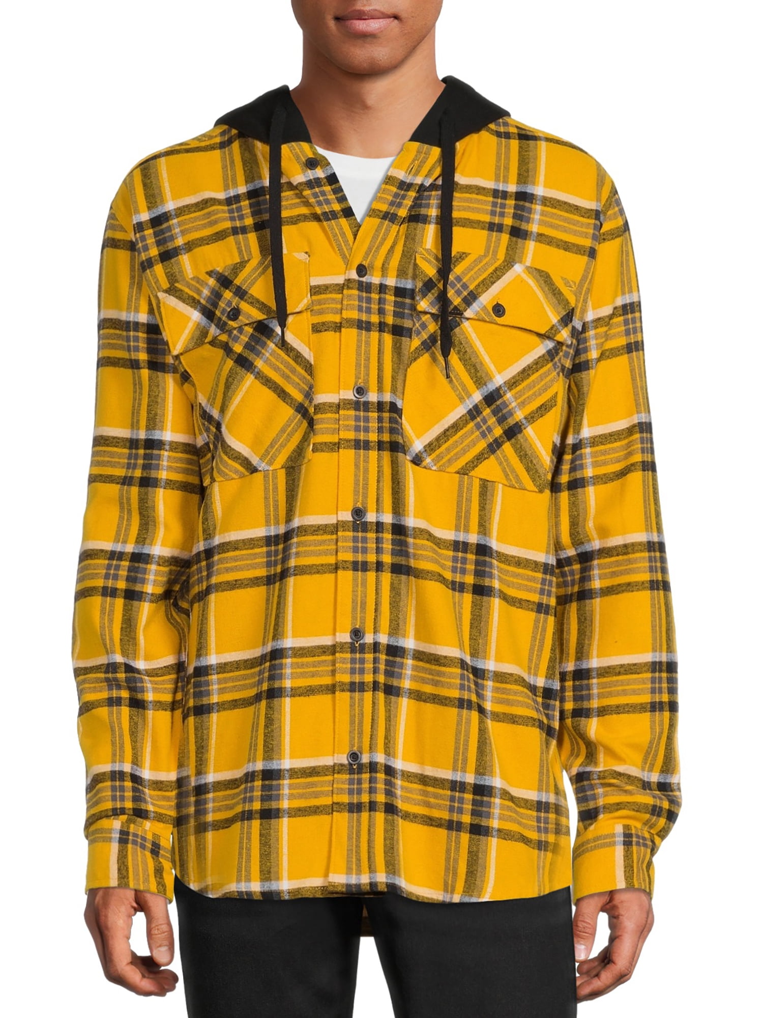 no boundaries hooded flannel