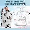 thumbnail image 4 of Oversized Wearable Blanket Hoodie,Cute Bulldog Sherpa Blanket Hoodie with Super Pockets,Super Warm Fuzzy Pullover for Women & Men, 4 of 6