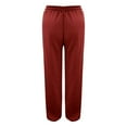 thumbnail image 5 of Baqcunre Women's Fleece-Padded High-Waisted Loose and Corded Feet Pants Size S-XXL,Fleece Lined Pants Women Womens Sweatpants Joggers for Women Pants for Women Red, 5 of 5