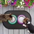 thumbnail image 4 of Pet Silicone Mat with Raised Edge, Paw Pattern Waterproof Non-Slip Mat for Dog & Cat Feeding, Easy to Clean and Anti Splash, 4 of 5