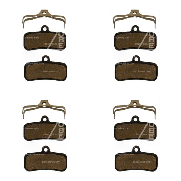 4 Pairs (* Pads) Disc Brake Pads Compatible with Shimano Saint BR-M810 Zee BRM640 D01S D02S, Semi-Metallic with Springs from DiscoBrakes