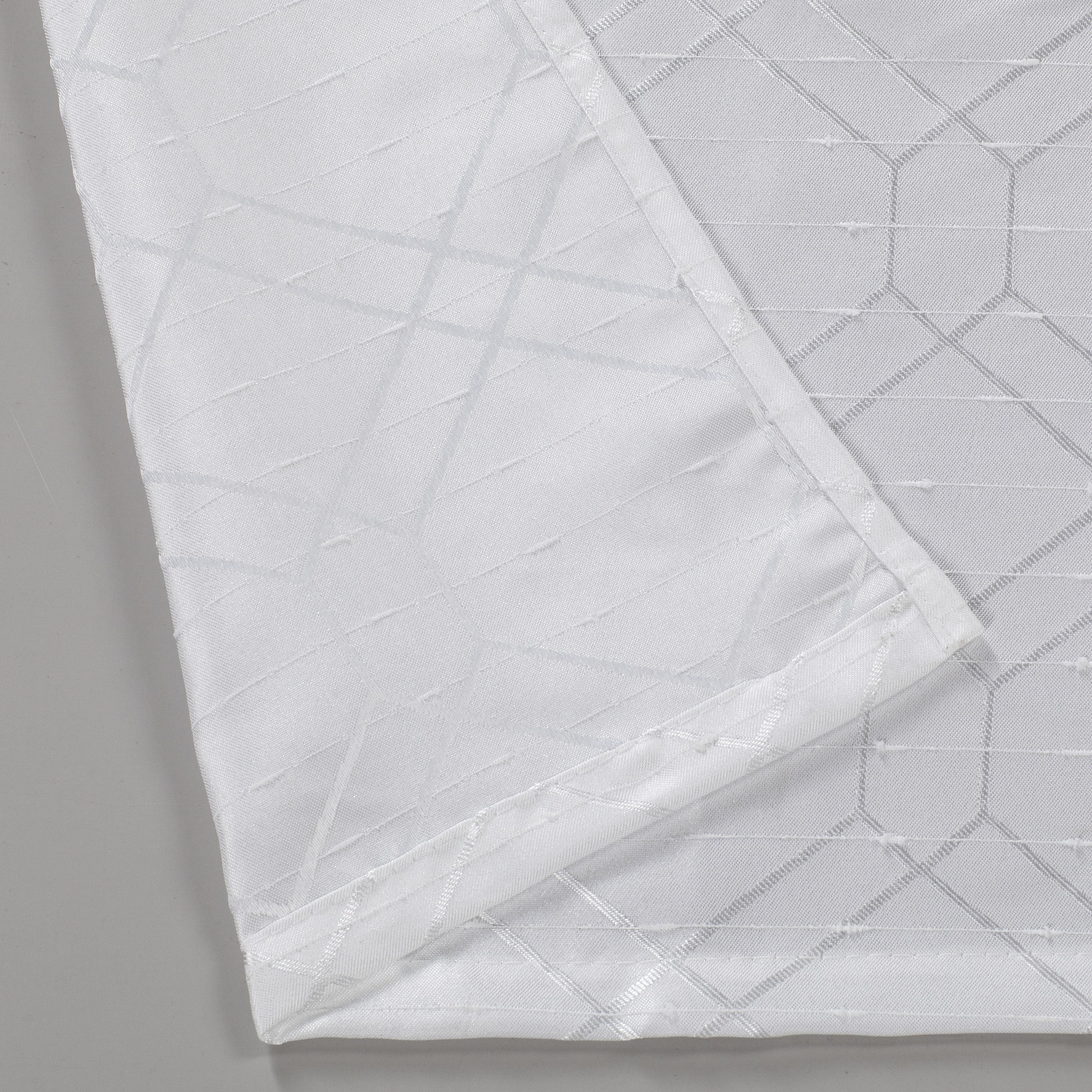 St Pierre Solid Textured Design 54" x 84" Single Window Panel in White