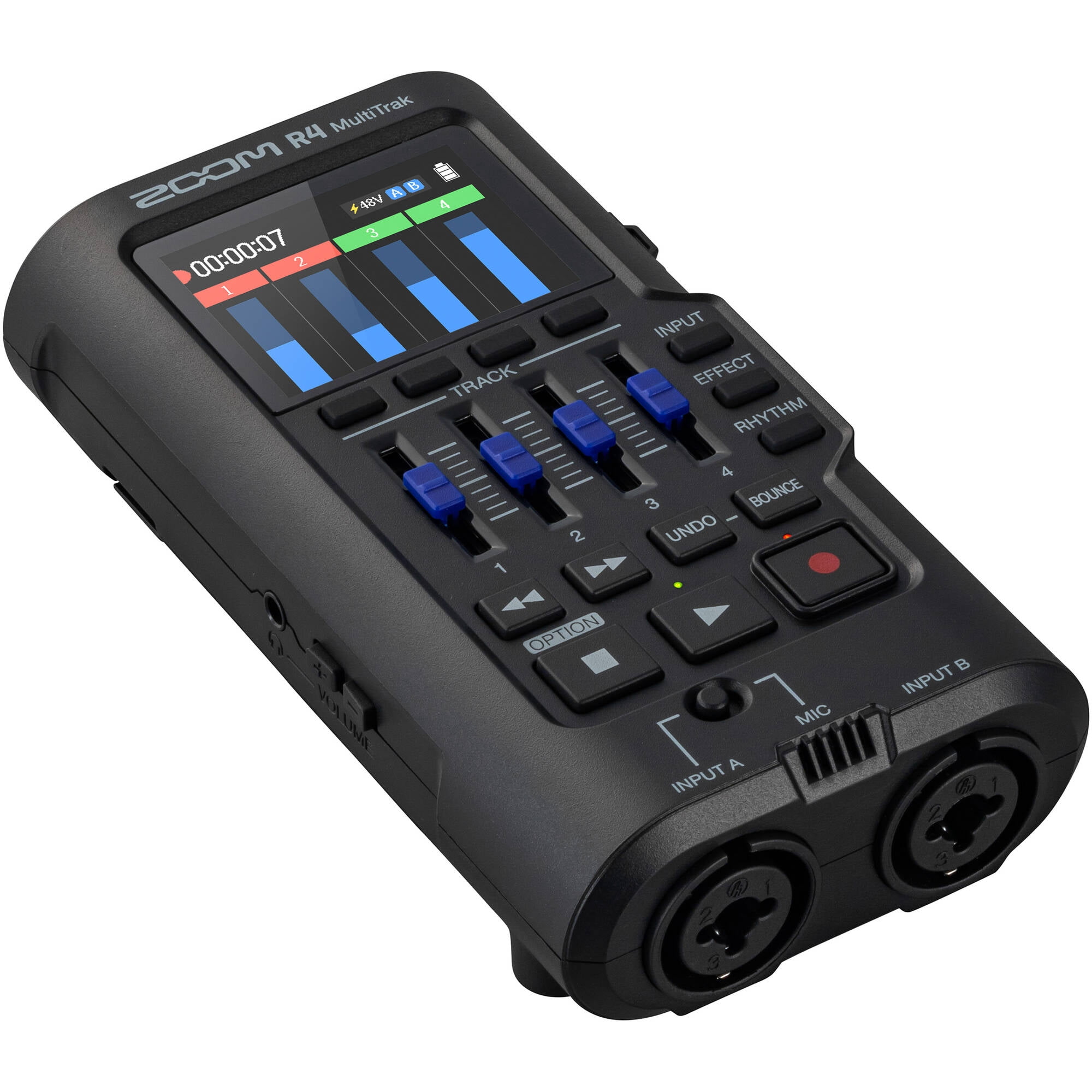 Zoom R4 MultiTrak 32-Bit Float 4-Track Recorder with Stereo Bounce, Built-In Mic, Effects & USB Audio Interface (Bundle)