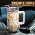 thumbnail image 6 of 40 oz Fall Tumblers with Handle and Straw, Pumpkin 40oz Stainless Steel Vacuum Insulated Travel Coffee Mug Cup Water Bottle, Thanksgiving Autumn Decor Stuff Accessories Gifts for Women, 6 of 6