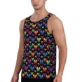 thumbnail image 2 of KLL Rainbow Butterfly Print Men's Muscle Gym Workout Stringer Tank Tops Bodybuilding Fitness T-Shirts Tank Tops Men-, 2 of 7