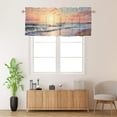 thumbnail image 2 of Beach Thermal Insulated Window Curtain Valance Ocean Sunrise Seagull Seaside Blue Sky Coastal Summer Rod Pocket Window Valance for Living Room Bathroom Bedroom Kitchen 54 by 18 in, 1 Panel, 2 of 6