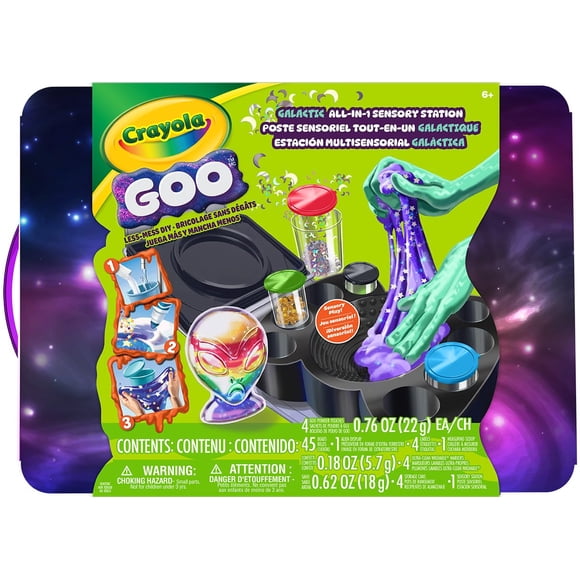Kit de Slime Crayola Goo Estación Sensorial Galáctica para Niños 6+