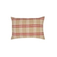 thumbnail image 2 of Natural Linen Check Decorative Pillow Feather/Down Filled, 16 by 24-Inch, 2 of 2