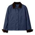 thumbnail image 4 of Vintage Jacket Women Fall Cozy Corduroy Long Sleeve Jackets Lapel Collar with Pockets Winter Warm Barn Jacket Bottom Down Casual Trendy Daily Outerwear, 4 of 9