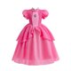thumbnail image 1 of Vestido de princesa con mangas de burbuja cosidas con encaje, vestido infantil, lindo y exquisito vestido para niñas, 1 of 5