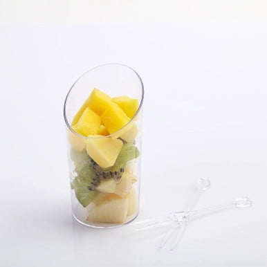 Clear 3oz Diminutive Flasket Plastic Disposable Dessert Cups (600/Case ...