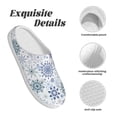 thumbnail image 5 of Balery Retro ice blue snowflakes Pattern Women's Fuzzy Memory Foam Slippers Fluffy Winter House Shoes Indoor and Outdoor-37/38, 5 of 7