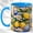 Blue, variant on Lemon Seashell Coffee Mug, Coastal Citrus Mug, Ceramic 11 oz