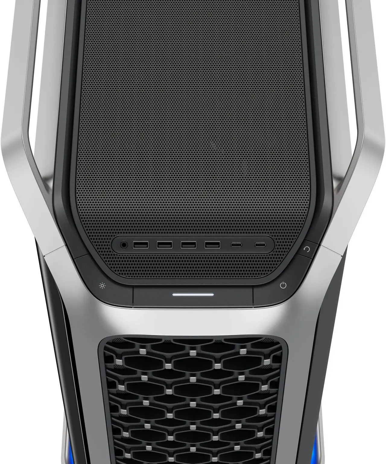 Cooler Master Cosmos Alpha Full Tower ATX PC Case - Flagship Curved Aluminum Frame, Powerful 200mm Dual Intake Fans, Fits 400mm GPUs & 420mm Radiators, ARGB Chassis Underglow, Limited Edition