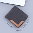 thumbnail image 3 of Heiheiup Fashion ID Short Wallet Solid Color Women Men Canvas Purse Multiple Card Slots Clutch Bag, 3 of 7